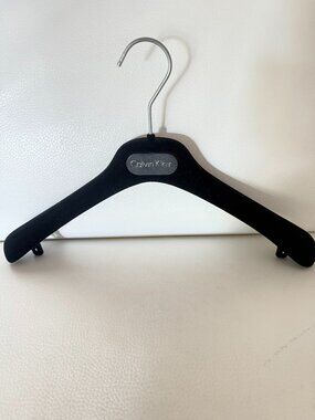 Calvin Klein velvet felt hangers black for jackets, pants, suits